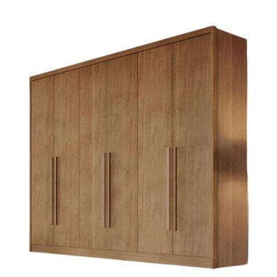 Guarda Roupa Casal Vertice New 6 Portas de Bater 6 Gavetas MDF Corrediças Telescópicas Cumaru Móveis