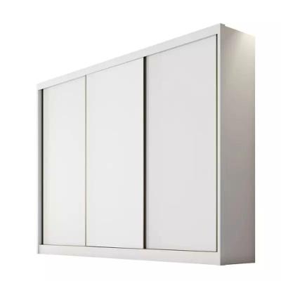 Guarda Roupa Casal Sollo 2 Portas de Bater 6 Gavetas MDF Laqueado Neve Móveis Novo Horizonte