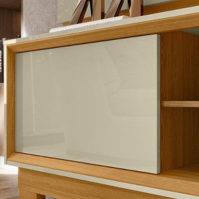 Home Theater Siena para TV 80" 200CM MDP com Prateleiras Amadeirado Pallazio