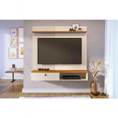 Rack com Painel Íris para TV Até 55 Polegadas 136CM MDP Off White Madetec Móveis