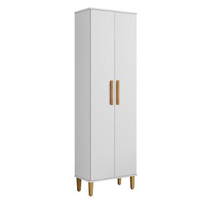 Armário Multiuso Goiânia 2 Portas 4 Prateleiras MDP 60CM Branco Kaiki Móveis