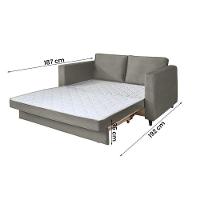 Sofá Cama Belize 2 Lugares Cinza Cinza - 3