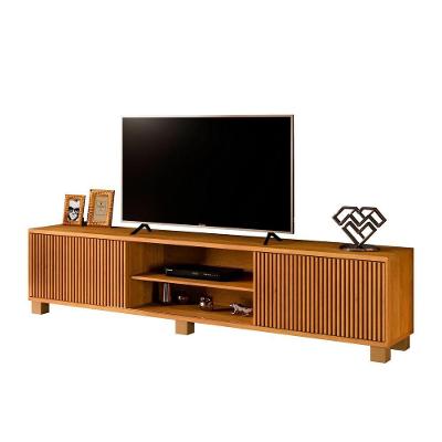 Rack Valencia para TV 65" 220CM MDF-MDP 2 Portas Amadeirado Mavaular Móveis