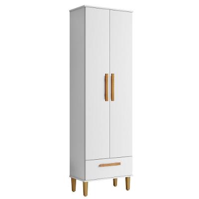 Armário Multiuso Natal 2 Portas 1 Gaveta MDP 60CM Branco Kaiki Móveis