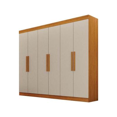 Guarda Roupa Delta 6 Portas 2 Gavetas MDF Cinamomo - Off White Leifer Móveis