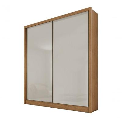 Guarda Roupa Casal Virtus 2 Portas de Correr 3 Gavetas MDF Cumaru-fendi Móveis Novo Horizonte