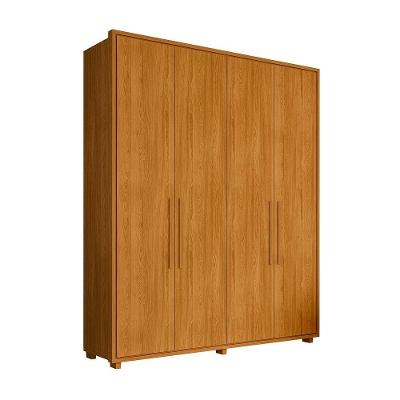 Guarda Roupa Casal Greco 4 Portas de Giro 3 Gavetas MDP Cinamomo Pallazio