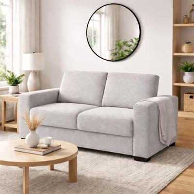 Sofá Namoradeira 3 Lugares 200CM Cinza Linho Black House