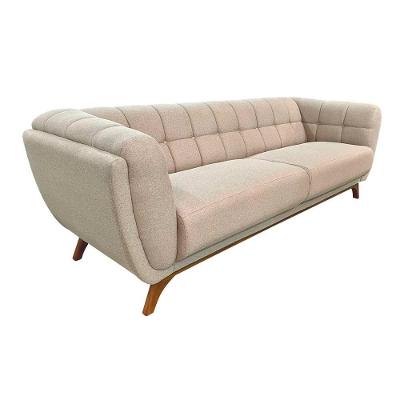 Sofá Coin Living 2 Lugares 200CM Bege Linho Conforto para Sala Sallar Home