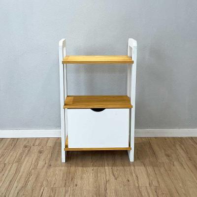 Aparador Linea Slim Moderno sem Porta 1 Gaveta MDF-MDP 53CM Nozes e Branco Artfactory Design