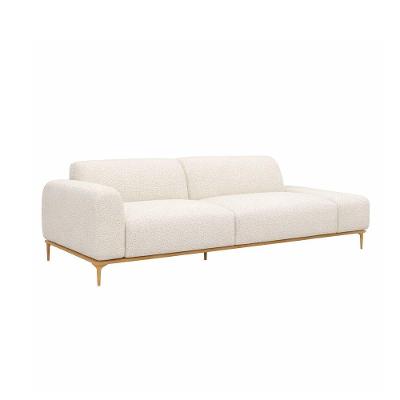 Sofá Unne 3 Lugares com Chaise Terminal Esquerdo 230CM Off White Boucle