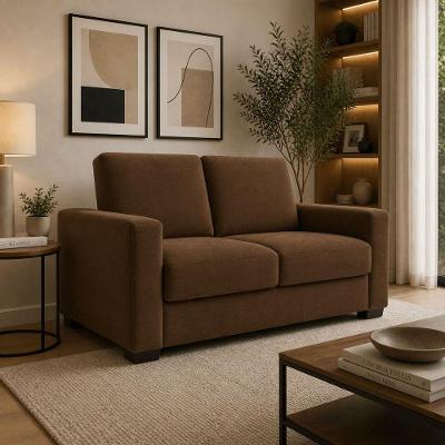 Sofá Namoradeira 3 Lugares 200CM Marrom Suede Black House Decor