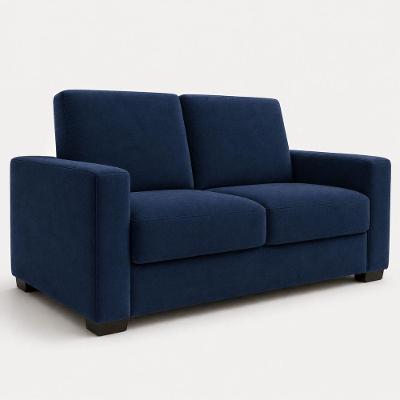 Sofá Namoradeira 3 Lugares 200CM Azul Suede Black House Decor