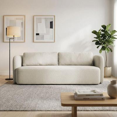Sofá Helio 3 Lugares 180CM Bege Suede D'Rossi