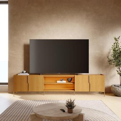 Rack Bancada Maggiore para TV 85" 240CM MDP com LED Off White Colibri Móveis