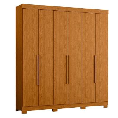Guarda Roupa Casal Vinci 06 Portas Cinamomo - Móveis Albatroz