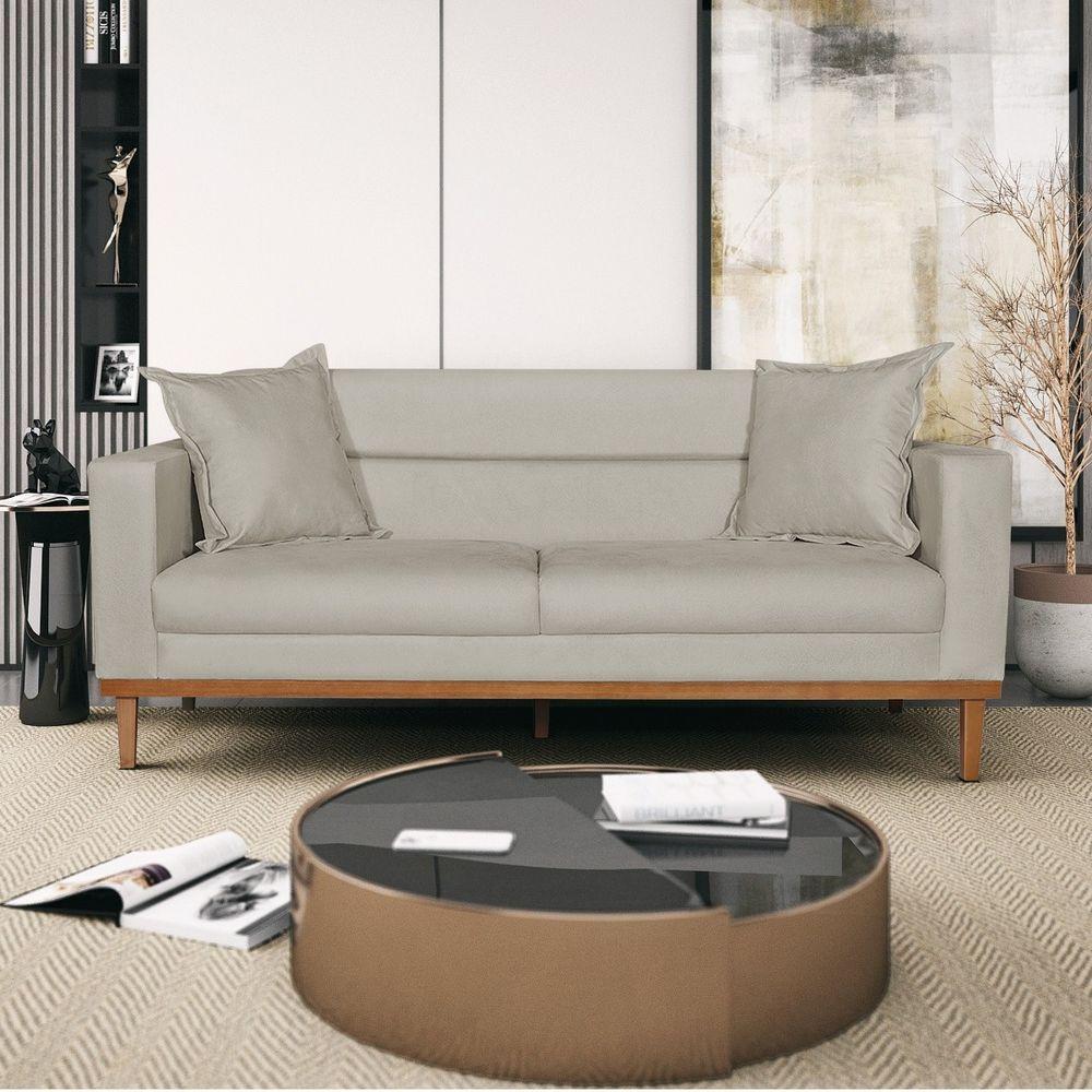 Sofá 2 Lugares Viena Linho - Doce Sonho Móveis Bege - 7