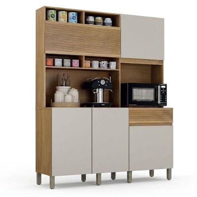 Armário de Cozinha Canastra 5 Portas 1 Gaveta MDF-MDP 143,8CM Off White Valdemóveis
