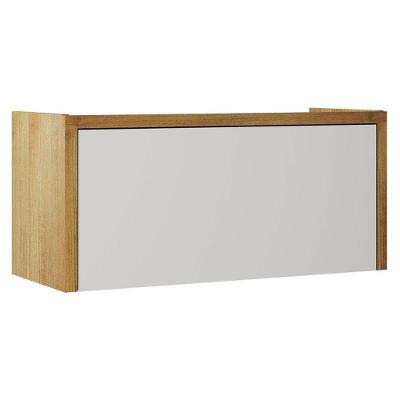 Armário Aéreo Nobre 80CM 1 Porta MDF Basculante Off White Valdemóveis