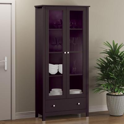 Paneleiro E-954 2 Portas 4 Prateleiras MDP 80,1cm Preto Ditália Móveis