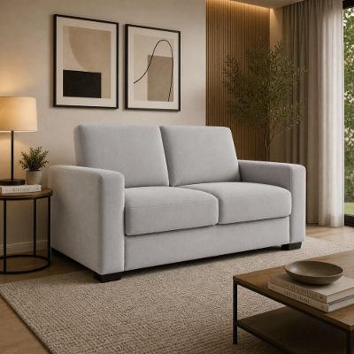 Sofá Namoradeira 3 Lugares 200CM Cinza Suede