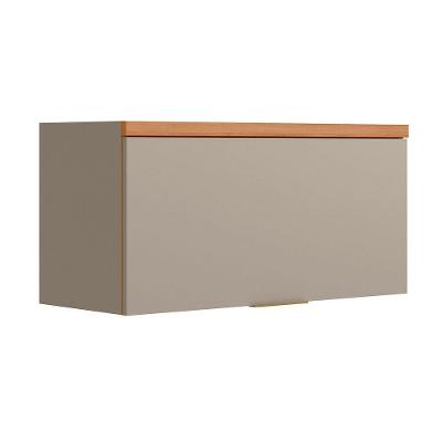 Aéreo Simples Arya 80CM 1 Porta MDF Basculante Jequitibá-Gris Fosco