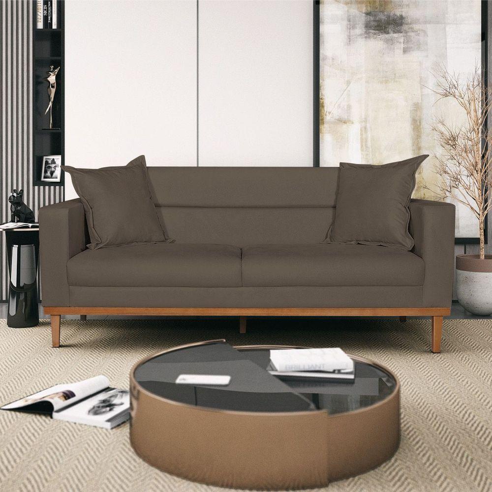 Sofá 2 Lugares Viena Suede - Amarena Móveis Cor Marrom - 7