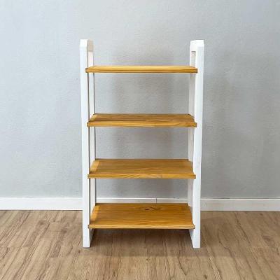 Aparador Linea Slim Moderno 4 Prateleiras Madeira Maciça 54CM Artfactory Design