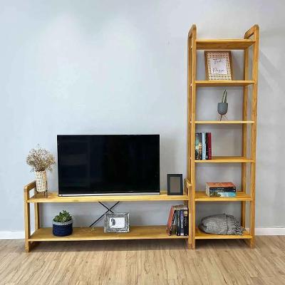 Rack Tv com Estante Slim Linea 55" 141,5CM Madeira Maciça Artfactory Design