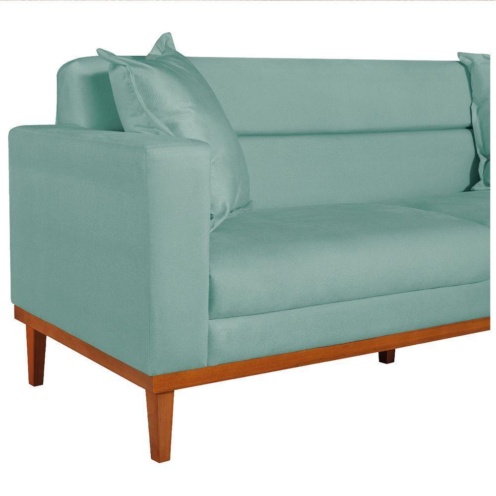 Sofá 2 Lugares Viena Suede - Doce Sonho Móveis Azul Tiffany - 2