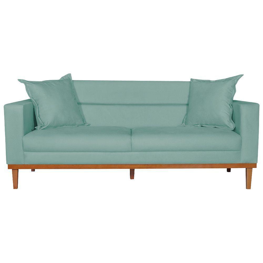 Sofá 2 Lugares Viena Suede - Doce Sonho Móveis Azul Tiffany - 6