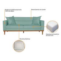 Sofá 2 Lugares Viena Suede - Doce Sonho Móveis Azul Tiffany