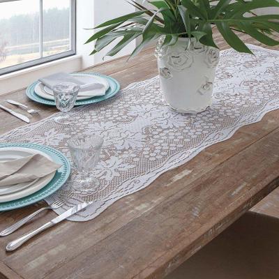 Caminho de Mesa em Renda Poliéster 1,47M X 40CM Uva Vinho Vilela Enxovais