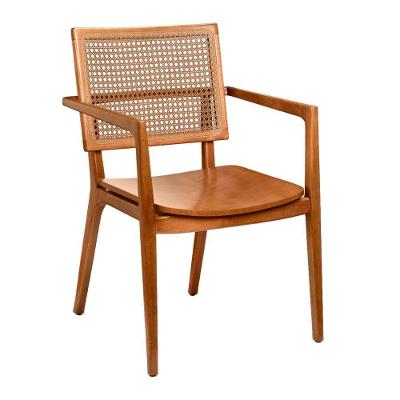 Cadeira de Jantar Piter com Braço Madeira Maciça Amadeirado Sallar Home