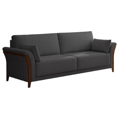 Sofá Perry 3 Lugares 222CM Cinza Linho Conforto para Sala de Estar Sallar Home