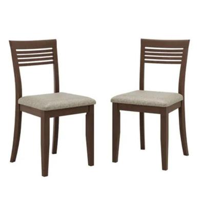 Conjunto 2 Cadeiras Rubi Madeira Maciça Linho Café Finestra Móveis