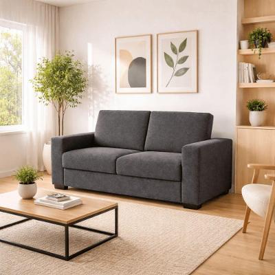 Sofá Namoradeira 3 Lugares 200CM Cinza Linho Black House Decor