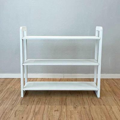 Aparador Linea Ample Moderno 3 Prateleiras Madeira Maciça 100CM Branco Artfactory Design