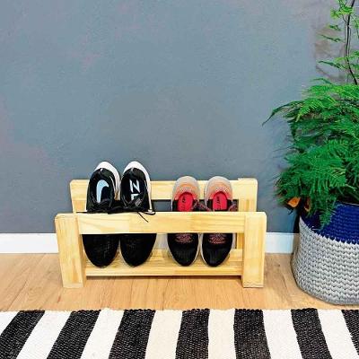 Sapateira Linea Stair 3 Prateleiras 60CM Madeira Pinus Artfactory Design