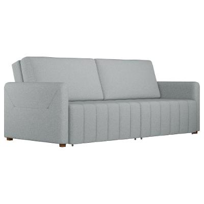 Sofá Swift 3 Lugares Retrátil 220CM Cinza Claro Linho Sallar Home