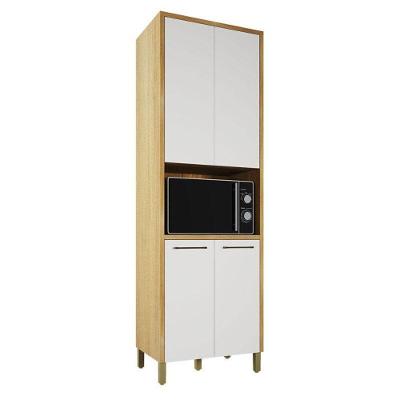 Paneleiro Torre Quente Nobre 4 Portas 100% MDF 73CM Cinamomo Off White Valdemóveis