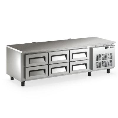 Balcão Refrigerado Baixo Expositor Gelopar GBFB200AI 200L sem Porta Inox 220V