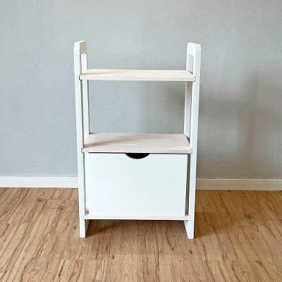 Aparador Linea Slim Moderno sem Porta 1 Gaveta Madeira Maciça 53CM Branco Artfactory Design