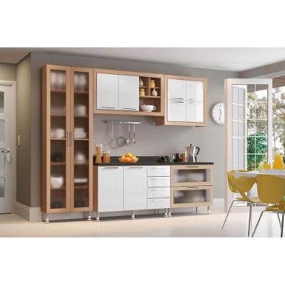 Cozinha Completa Aspen A10 10 Portas 6 Gavetas MDF-MDP 270CM Branco Ditália Móveis