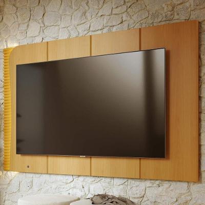 Painel para TV Salerno C04 65" 216CM MDF-MDP com LED Amadeirado Lyam Decor