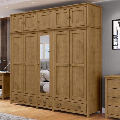 Guarda Roupa Casal Osiris G74 10 Portas Basculante 3 Gavetas Madeira Freijó Gran Belo