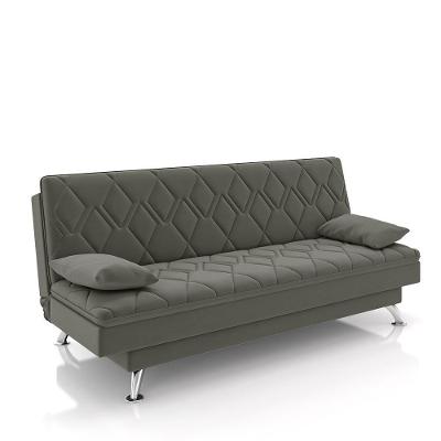 Sofá Cama Belinda 2 Lugares Retrátil 193CM Cinza Veludo Gran Belo