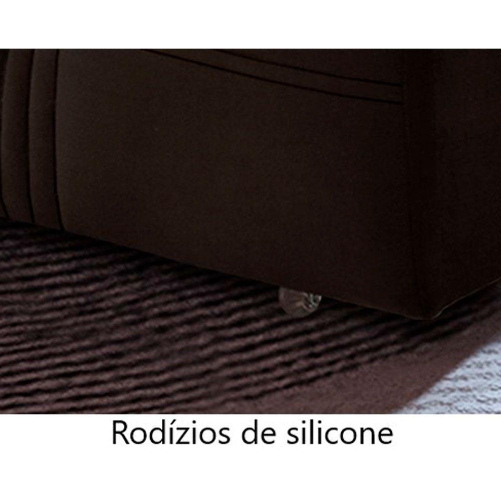 Sofá Retrátil E Reclinável 2,50m 4 Lugares Marrom - 2