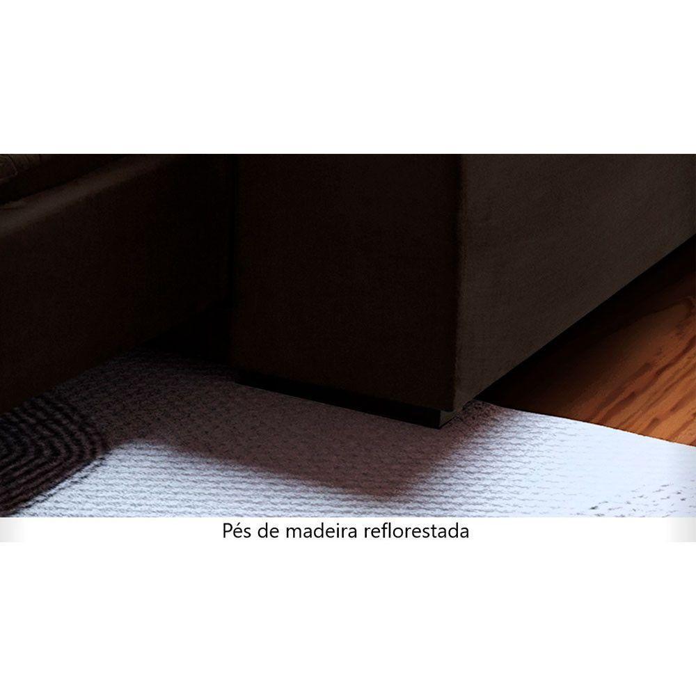 Sofá Retrátil E Reclinável 2,50m 4 Lugares Marrom - 3