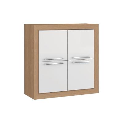 Armário Aéreo Aspen CD-212 80CM 4 Portas MDF Giratória Branco Ditália Móveis